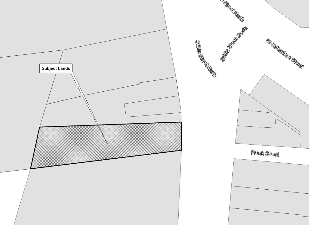 Map showing location of subject lands