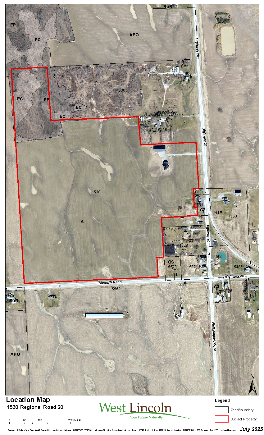 1538 Regional Road 20 Location Map