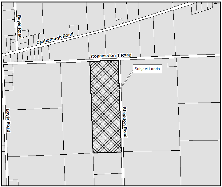 3750 Concession 1 Road Location Map