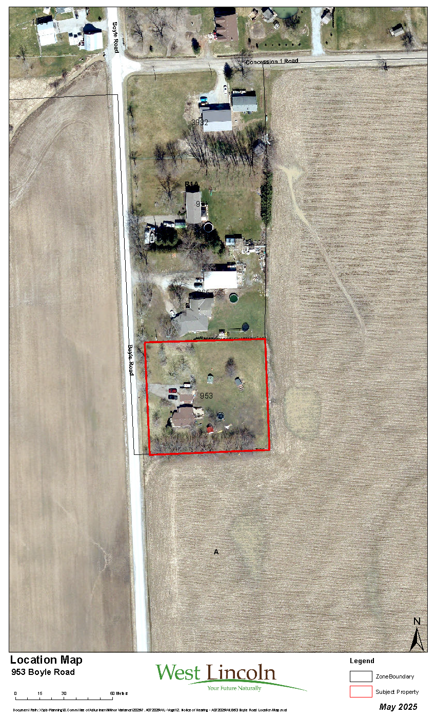 953 Boyle Road location map