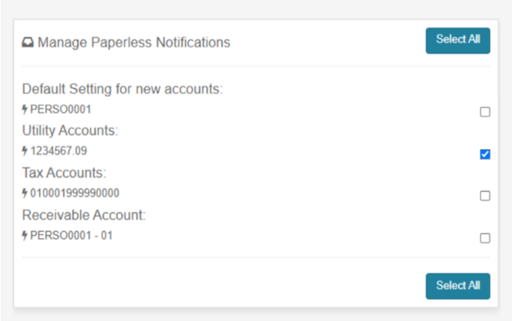 Manage paperless notifications preferences