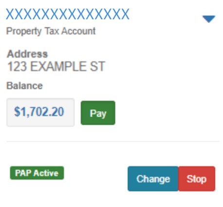 Account showing PAP active