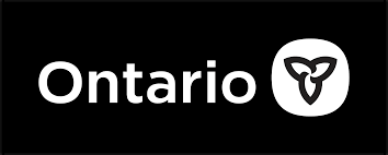 Ontario written in bold text beside the symbol for a trillium