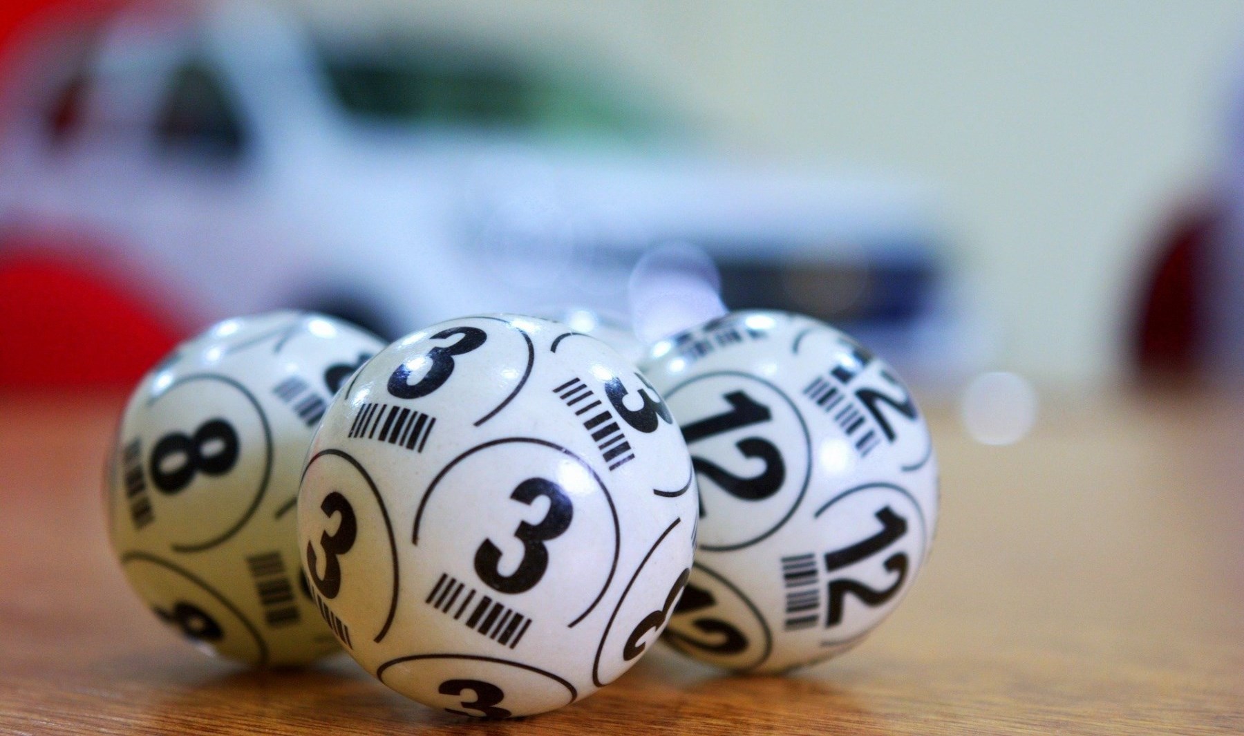 close up of lottery number balls