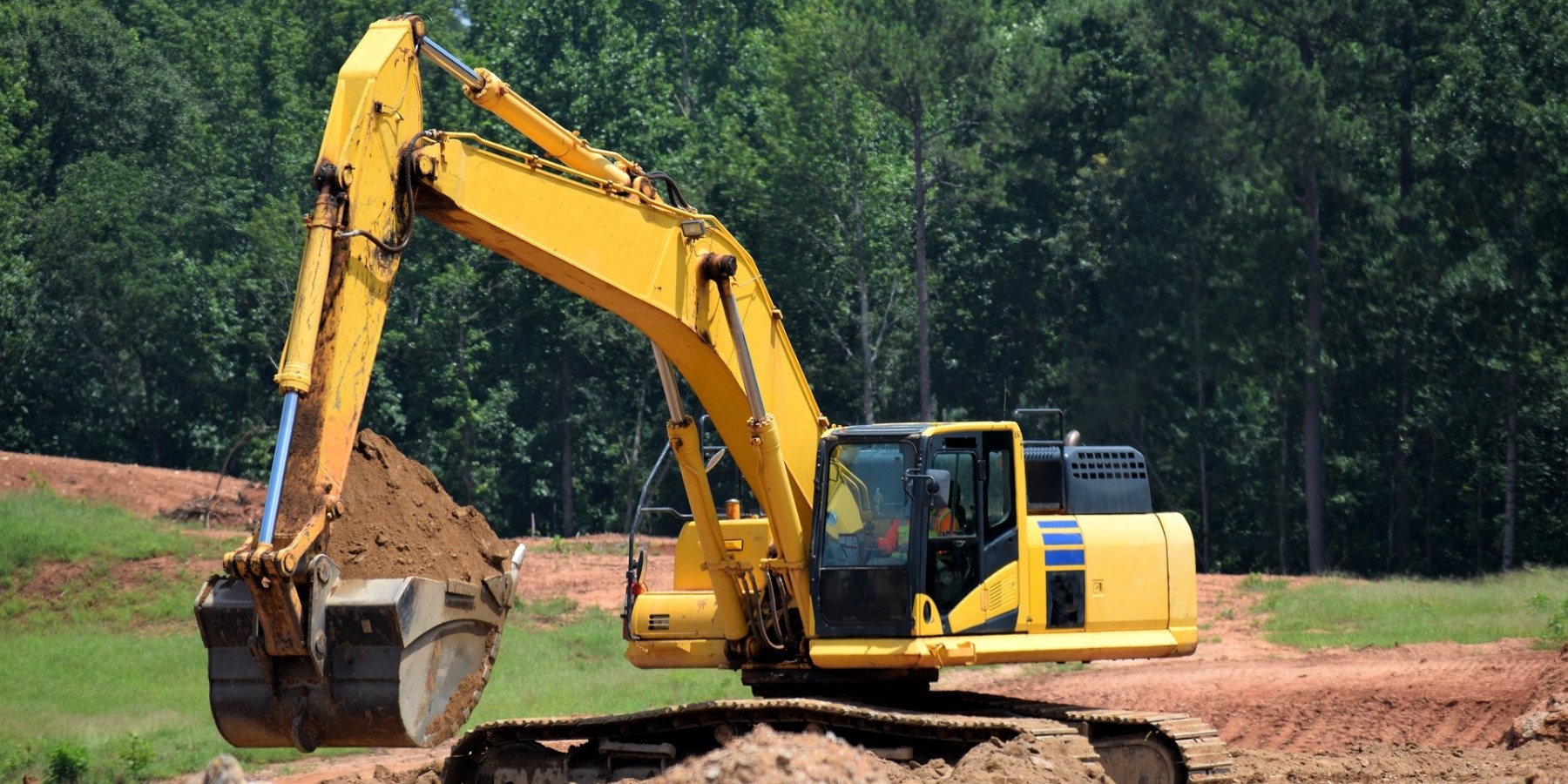 close up of excavator removing dirt