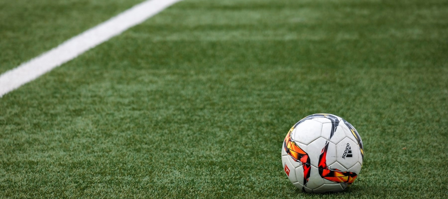 Soccer ball on soccer field